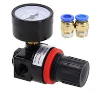 AR-2000 Regulador de presión de aire con manómetro y rosca G1/4 - ±% control, cuerpo de aleación de aluminio, clasificación 50 MPa, para neumático industrial para Sys