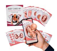 AR+ Body Planet Baby Cards - Cartas Educativas del Nacimiento y Embarazo con Realidad Aumentada, Flash Cards Cómo Nace un Bebé para Niños, App incluida, Juguete Educativo, Regalo Futura Mamá