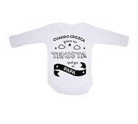 AR Regalos Body bebé Cuando crezca quiero ser... igual que mi papá (Manga larga - 18 a 24 meses)