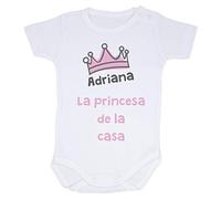 AR Regalos Body personalizado La princesa de la casa (Manga larga - Menos de 1 mes)
