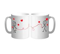 AR Regalos Pack de Tazas Pareja Hilo Rojo del Destino