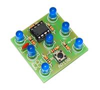 AR190/B - Cubo electrónico con 7 diodos emisores de luz parpadeantes Azules (Juego de Soldadura Sencillo)