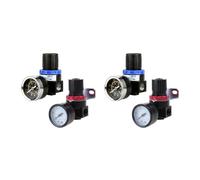 AR2000 - 4 unidades de tratamiento neumáticas de compresor de control de alivio de presión de aire con ajuste de manómetro, regulador de ventana, regulador de voltaje del lado del pasajero, reloj de