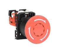 AR22V0R-01R | FUJI PUSHBUTTON EM-STOP PUSH-LOCK, TURN-RESET (SOFT TOUCH 40MM DIA WHITE ARROW) 1NC RED