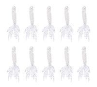 AR37 Cebo de Pesca Suave para Gusanos 80 mm 2,3 g Accesorio de señuelo de simulación de Cola de Hoja Artificial para Pesca en Agua Dulce y Salada 10 Piezas de Material de PVC (4#Transparente)