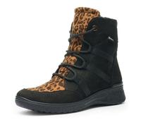 ARA Botín para mujer München-GTX, negro, Nuts, 43 EU ancho, Negro Tuercas, 43 EU Ancho