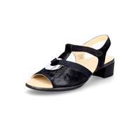 ARA Lugano, Sandalia con talón Mujer, Azul, 40 EU Ancho