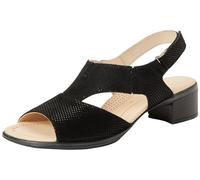 ARA Lugano, Sandalia con talón Mujer, Negro, 38 EU Ancho