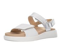 ARA Madeira, Sandalia Mujer, Blanco y Plateado, 37 EU Ancho