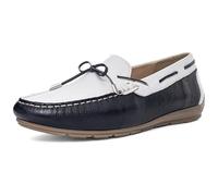 ARA Mocasin Alabama para Mujer, Azul Blanco, 42.5 EU