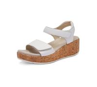 ARA Rimini, Sandalia Mujer, Blanco y Madera, 37 EU
