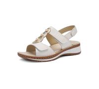 ara Sandalia hawaiana para mujer, color blanco, platino, plata, talla 39 EU