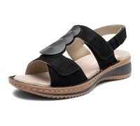 ARA Sandalia hawaiana para mujer, Negro, 39 EU