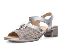 ARA Sandalia Lugano para Mujer, Cachemira, Plata, 39 EU Ancha, Cashmere Silver, 39 EU Ancho