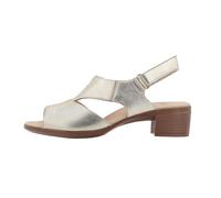 ARA Sandalia Lugano para mujer, platino, 36,5 EU ancho, platino, 36.5 EU Ancho
