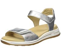 ARA Sandalias Osaka para mujer, plata, 36 EU Ancho