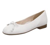 ARA Sardinia 1231324 Zapatos Planos de Ballet con Punta Cerrada para Mujer, Blanco Crema, 38 EU