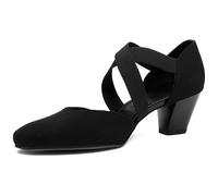 ARA Toulouse, Zapatos con Tacon y Correa de Tobillo Mujer, Negro Negro, 42