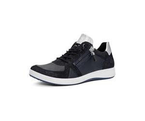 ARA Women Roma Sneaker, Azul y Plateado., 9.5 UK Wide