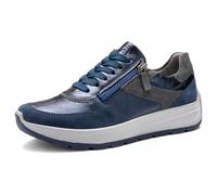 ARA Zapatillas New York para Mujer, Zafiro, Azul, Grafito, 38 EU Ancho, Zafiro Azul Grafito, 38 EU Weit