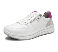 ARA Zapatillas SapporoSneaker para niña, Blanco y Rosa Guijarro, 3 UK Wide