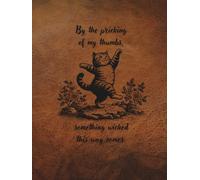 ARABELLA ALLEY Create your own Recipe Book, Journal, Sketchbook, Scrapbook, Photo Album, All-purpose Writing Journal, Halloween, Gothic, 8.5"x11", 300 ... Dancing Cat, Something Wicked This Way Comes