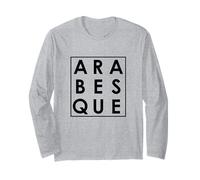 Arabesque Ballet Bailar Tipografía Arte Manga Larga