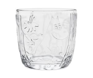 Arabia Moomin - Juego de vasos de cristal (2 unidades, 0,28 L), transparente