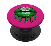 Arabia Saudita Chica Labios Goteo PopSockets PopGrip Adhesivo