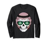 Arabia Saudita Día Nacional KSA Skull I Love KSA Manga Larga