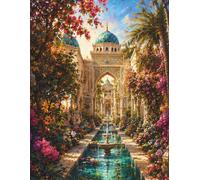 Arabian Garden Dreams Notebook Luxury Floral Journal with Mosaic Water, Oriental Garden Aesthetic & Positive Energy | Stylish Lined Notebook for ... Positive Thoughts and Everyday Joy