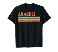 Araceli Retro Personalizado Nombre Vintage Rayas Camiseta gráfica económica