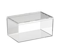 Arachnid Terrarium Cage - PP Keeper Chamber, Crystal Vivarium Unit, Airflow Vent Housing Structure | Locking Cover Protection System, Exotic Creature Rearing Environment Setup Outdoor Portable