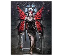 Aracnafaria - araña Sexy gótica Dark Angel / hadas- fantástico diseño de artista Anne Stokes - fotolienzo sobre bastidor placa de pared / arte de lapared