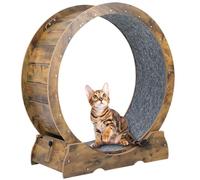 ARADNEO- Rueda de ejercicio para gatos, rueda para correr para gatos, rueda grande para gatos de interior, rueda económica para gatos, rueda para correr para gatos con mecanismo de bloqueo (rústica, 3
