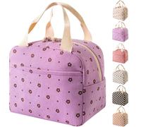 Arae Bolsa Térmica Porta Alimentos para Mujer - Bolsa Comida Trabajo, Bolsa Porta Alimentos, Bolsa Isotermica Porta Alimentos, Bolsa Termica Comida Trabajo, Lunch Bag Oficina Viaje Picnic, Púrpura