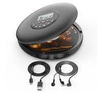 Arafuna Reproductor de CD portátil Discman Compatible con CDs, CD-R y CD-RW, Función antichoque con Sistema de amplificación de Graves, Auriculares