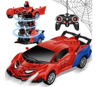 Aragallant Coche Teledirigido Robot, Coche Transformable para Niño y Niña a Partir de 3 años, Coche Radiocontrol RC, Robot Transformable en Coche para Niños Cumpleaños
