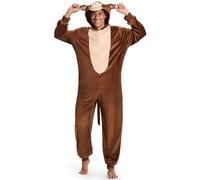 Aragallant Pijama de Animales Mono, Disfraz de Mono Pijama Cuerpo Entero Unisexo Adulto, Pijama Peluche Onesie Mono, Animal Ropa de Dormir Pijamas Invierno para Carnaval Cosplay (XL)