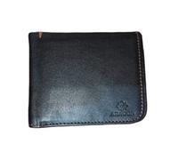 ARAGON Cartera delgada para hombre | Cartera de cuero biplegable con protección RFID para hombre | Cartera de cuero genuino para hombre de cuero azul plegable para tarjetas, monedas, dinero en