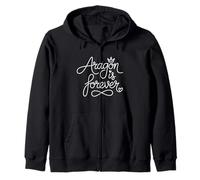 Aragon Is Forever - Arte Lineal de corazón patriótico aragonés Sudadera con Capucha
