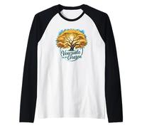 Araguaney Venezuela En Mi Corazón Orgullosas Raíces Venezolanas Camiseta Manga Raglan