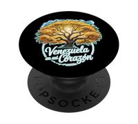 Araguaney Venezuela En Mi Corazón Orgullosas Raíces Venezolanas PopSockets PopGrip Adhesivo