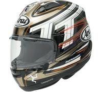 Arai Arai RX-7V Evo Isle of Man 2026,, casco integral M female Negro/Blanco/Oro