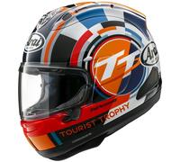 Arai RX-7V Evo Isle Of Man TT 2025 Limited Edition Casco, azul-naranja, tamaño L para Hombres