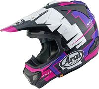 Arai MX-V EVO Battle, casco cruzado L male Negro/Blanco/Fucsia/Lila