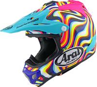 Arai MX-V EVO Stream, casco de motocross XS male Amarillo Neón/Fucsia Neón/Turquía/Blanco