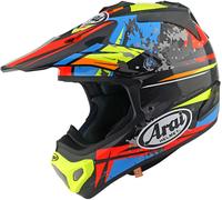 Arai MX-V EVO Track Casco de motocross, negro-multicolor, tamaño L para Hombres