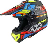 Arai MX-V EVO Track, casco de motocross S male Negro/Amarillo/Azul/Rojo