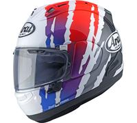 Arai RX-7V Evo Blade Casco, blanco-rojo-azul, tamaño M para Hombres